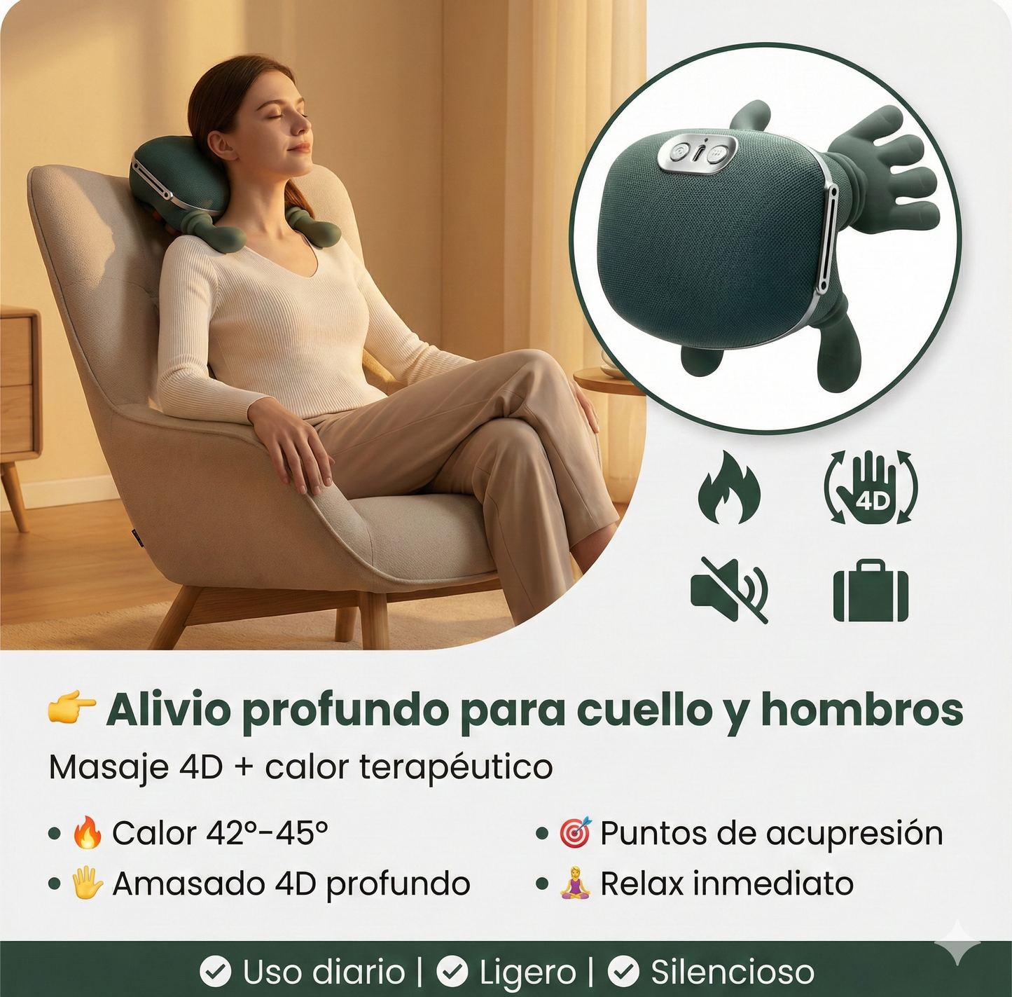 Embrace – Masajeador inteligente para cuello y espalda